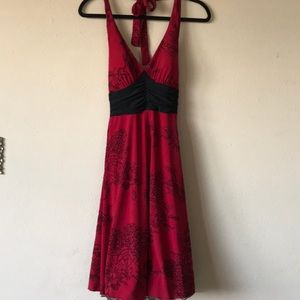 Halter Red Homecoming Dress